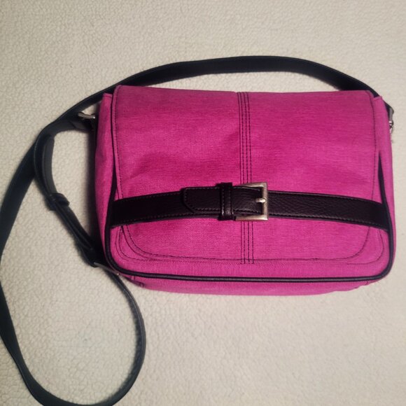 NWOT! VXI Charlotte Black/Pink Conceal & Carry Crossbody Utility Bag - Picture 2 of 15